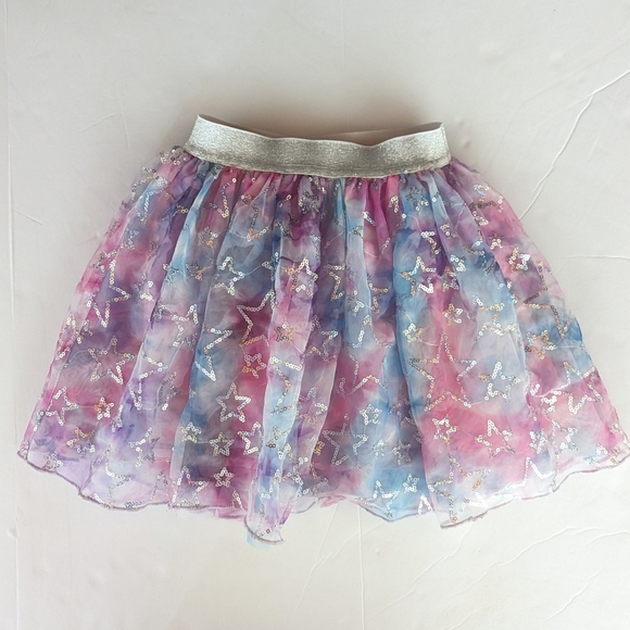 Hatley Skirt Girls Sz 3 Shimmery Sequin Star Sheer Girly Princess - Picture 1 of 4